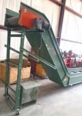 Roach 18' flat to incline grinder feed conveyor upper view
