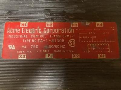 Acme Electric Corporation TA-1-81308 Transformer