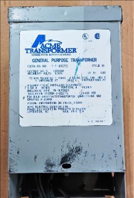 Acme T-1-81052 0.75 kVA Transformer