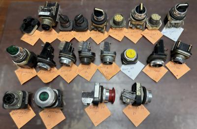 Allen Bradley various 800T contacts, some with buttons or switches Allen Bradley various 800T contacts, some with buttons or switches