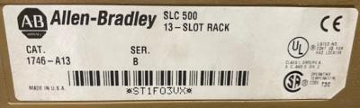 Allen-Bradley 1746-P4 Series A SLC500 Power Supply/1746-A13 Series B SLC500 13-Slot Rack