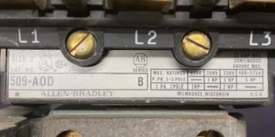 Allen-Bradley 509-AOD Series B Size 0 Starter