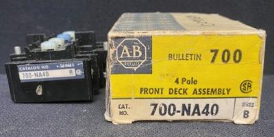 Allen-Bradley 700-NA40 Series B 4-Pole Front Deck Cartridge Contact Block