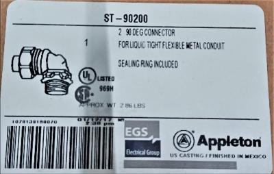 90 Degree Connector Box tag View Appleton ST-90200 90 Degree Connector 