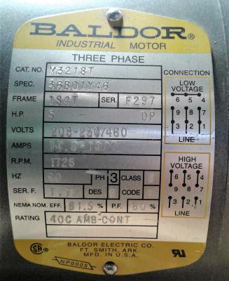 Baldor M3218T AC Motor