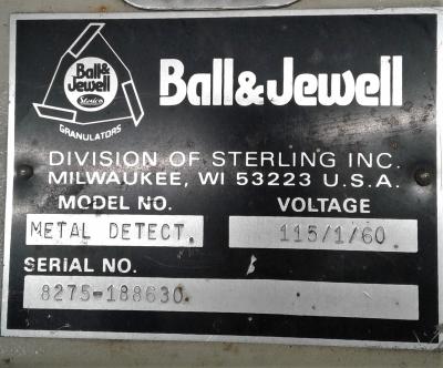 Ball & Jewell Metal Detect. Data tag