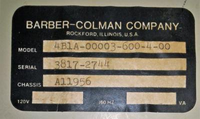 Barber Colman 4B1A-00003-600-4-00 - A11956 Chassis w A-11470 IO Mother Board 