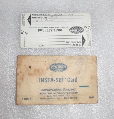 Barber Colman Insta-set Card 50-1268-1