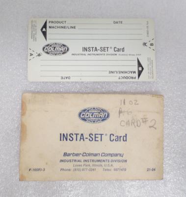 Barber Colman Insta-set Card 50-1268-2