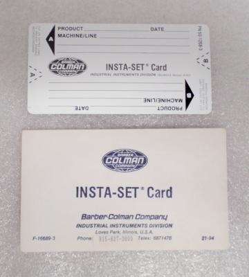 Barber Colman Insta-set Card 50-1268-3