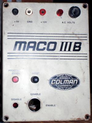 Barber Colman Maco IIIB Processor Panel