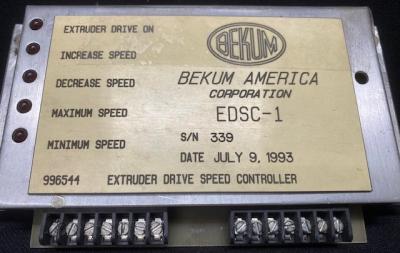 Bekum EDSC-1 Extruder Drive Speed Controller
