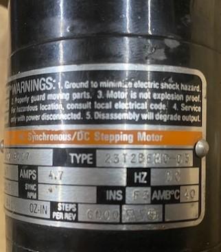 Bodine 23T2BEHD-D3 Synchronous DC Stepping Motor