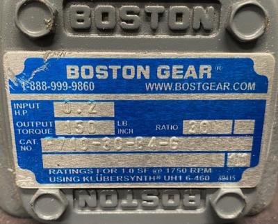 Boston Gear F710-30-B4-G 301 Gear Box