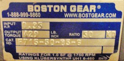 Boston Gear F715-50-B5-G Speed Reducer