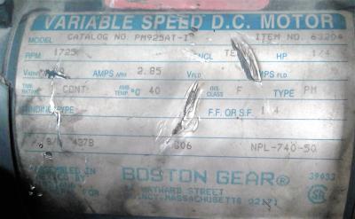 Boston Gear PM925AT-I Variable Speed DC Motor
