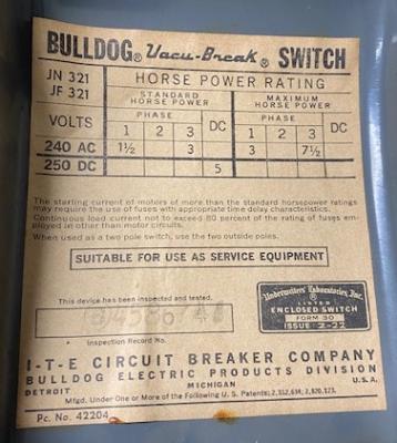 Bulldog JN321 Enclosed Fusible Safety Switch