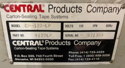 Central Products Company CP-122-P Carton-Sealing Tape System