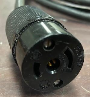 Carol 16/3 90C (UL) SJOOW 21' 10" Power Cord with Hubbel-Bryant Locking Midget Plug and Connector