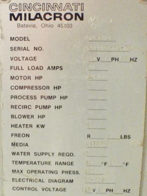 Cincinnati Milacron WC-200 Temperature Control