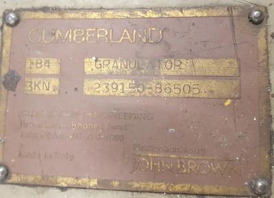  Cumberland 184 data plate