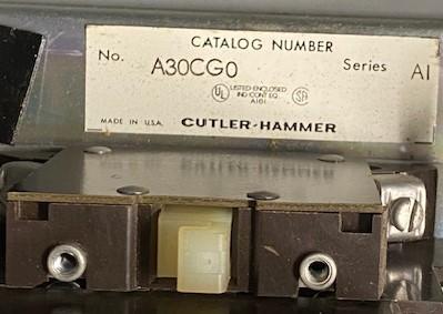 Cutler-Hammer Bulletin A30CG0 Series A1 Enclosed Fusible Combination Starter