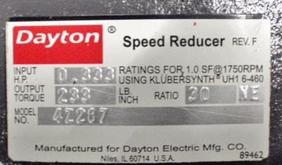 Dayton  4Z287 Speed Reducer