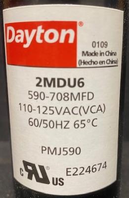Dayton 2MDU6 Motor Start Capacitor