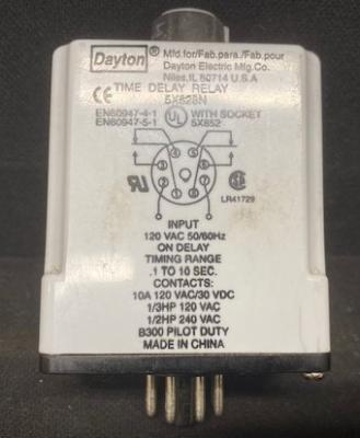 Dayton 5X828N 0.1-10 Second DC30V Time Delay Relay