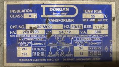 Dongan 35-M025 Class A Transformer