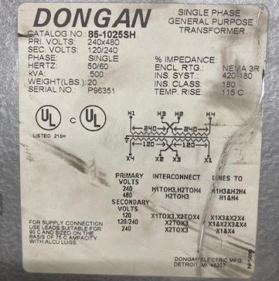 Dongan 85-1025SH Transformer