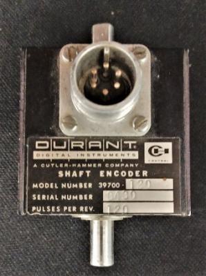 Data Plate View Durant 39700-120 Shaft Encoder