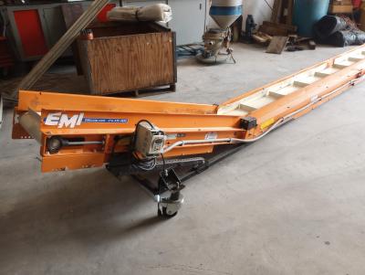EMI 1/3hp 20 foot flat to incline conveyor inclined end