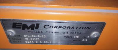 Emi Corporation Information Plate Conveyor Plate Emi Corporation STL-24-8-20 information plate