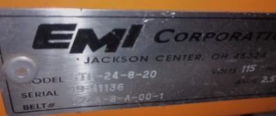 EMI flat conveyor data plate