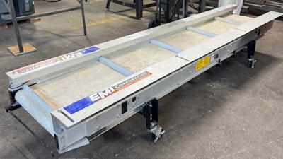 EMI Corporation variable speed 9' cleated conveyor 
