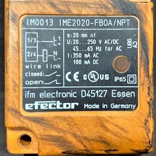 Efector IFM IME2020-FBOA/NPT Inductive Sensor