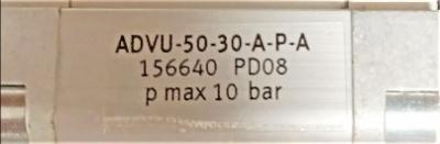 Compact Pneumatic Cylinder Data Plate View Festo ADVU-50-30-A-P-A Compact Pneumatic Cylinder