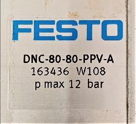 Pneumatic Cylinder Data Plate View Festo DNC-80-80-PPV-A Pneumatic Cylinder