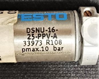 Pneumatic Cylinder Data Plate View Festo DSNU-16-25-PPV-A Pneumatic Cylinder