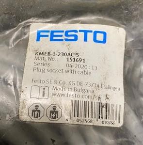 Festo KMEB-1-230AC-5 Plug Socket with Cable