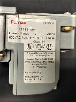 Furnas 14CS-32A Series B Magnetic Starter with Furnas D74682-004 Series A Overload Relay