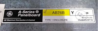 GE A Series Cat. No. AB76B Panelboard Breaker