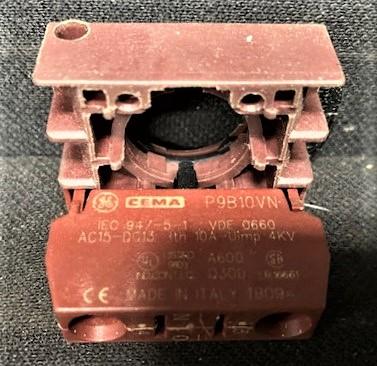 GE P9B10VN Cema Auxiliary Contact on Rear Mounting Block