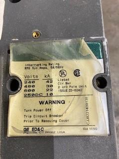 General Electric 3 Pole 600V Right Front
