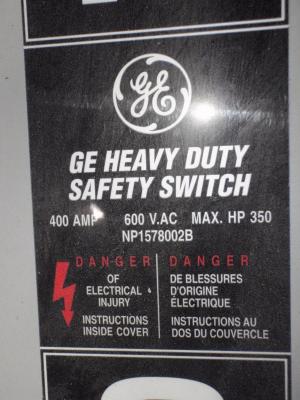 General Electric Safety Switch TH3365R