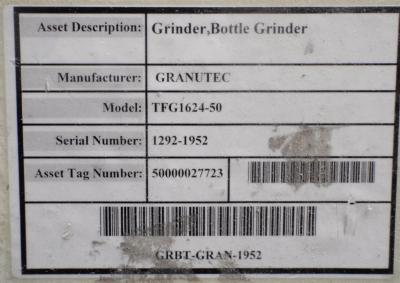Granutec 50 HP Bottle Grinder TFG1624-50