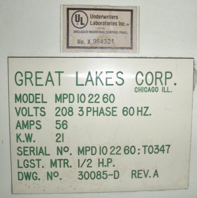 Great Lakes Corp. Shrink Tunnels