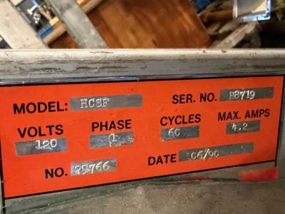Hamilton Conveyor Information Plate Hamilton Conveyor Information Plate