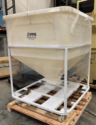 1400 lb material bin front